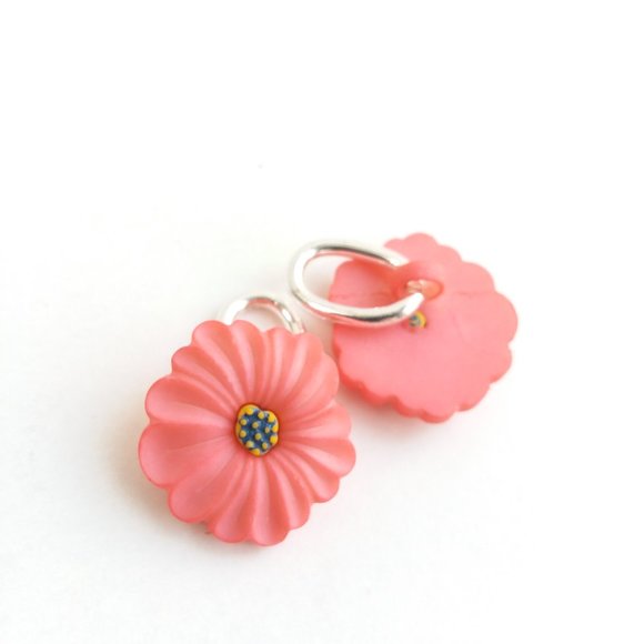 3 Pink poppy flower shoe charm   Roller Skate Shoelace poppy charm - Picture 3 of 7